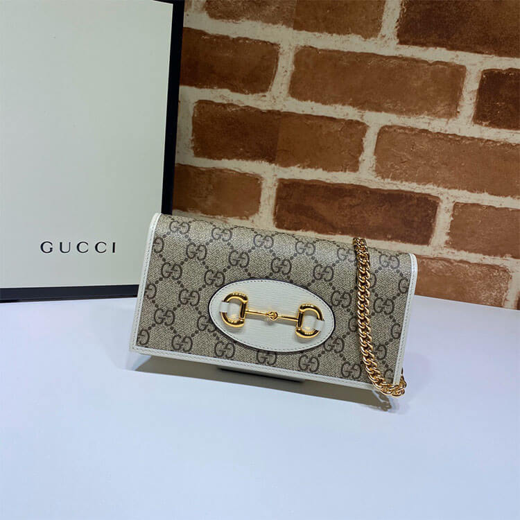 G*u*i horsebit 1955 wallet with chain