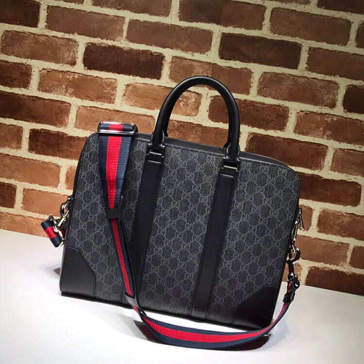 G*u*i gg black briefcase