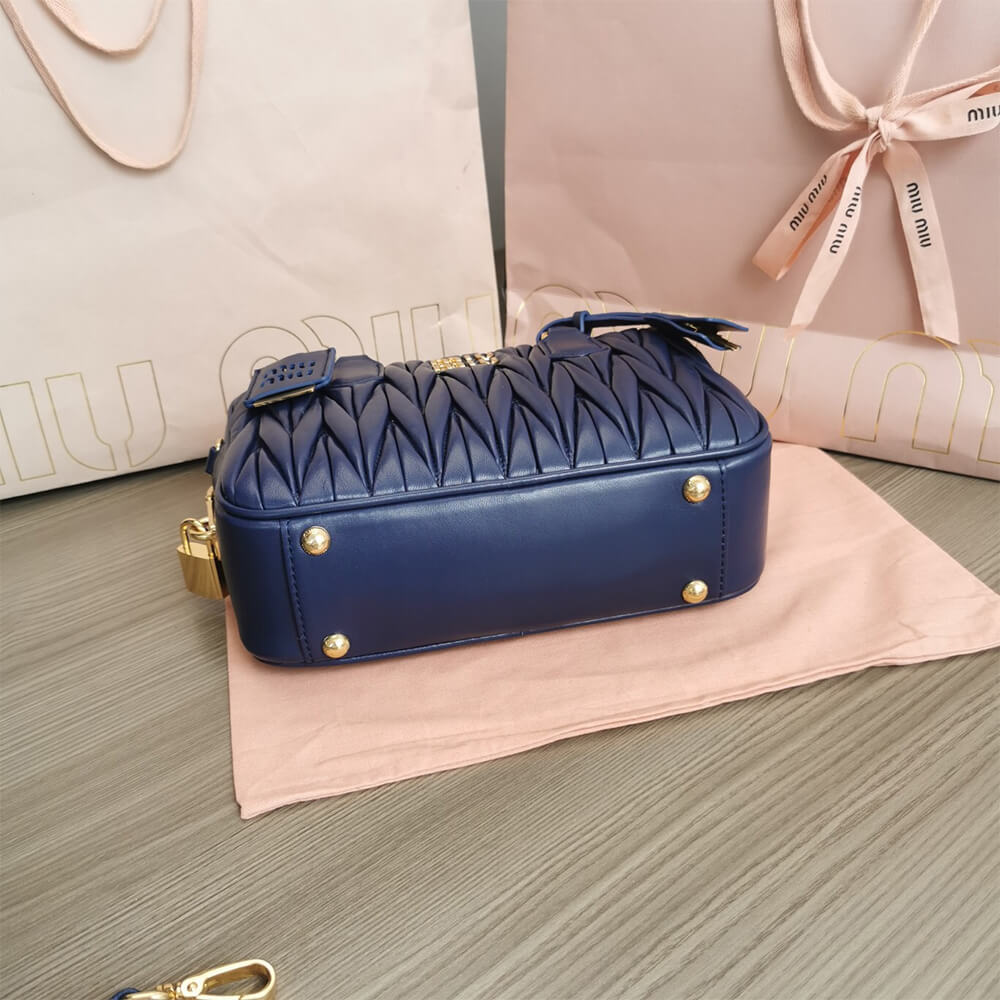 Matelasse nappa leather top-handle bag
