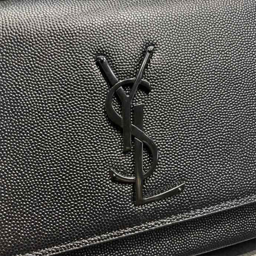KATE MEDIUM CHAIN BAG IN GRAIN DE POUDRE EMBOSSED LEATHER