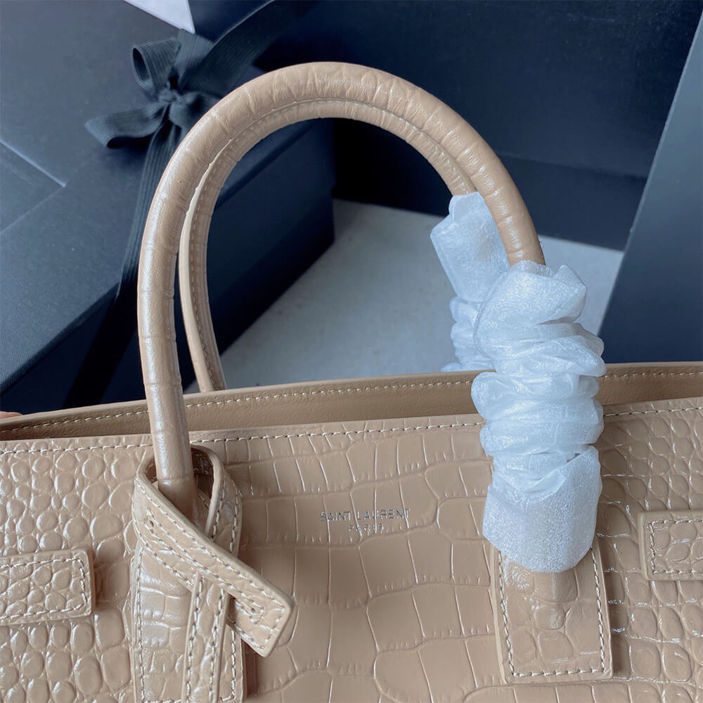 YSL SAC DE JOUR BABY IN CROCODILE-EMBOSSED