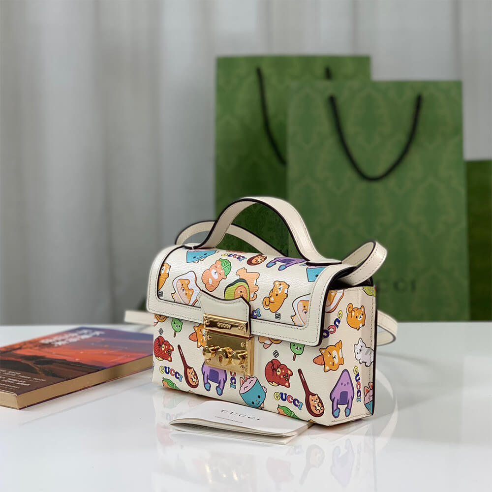 padlock G*u*i animal print mini bag