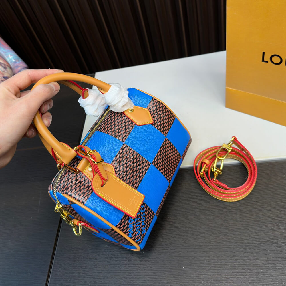 LV SPEEDY 18 BANDOULIERE DAMIER POP