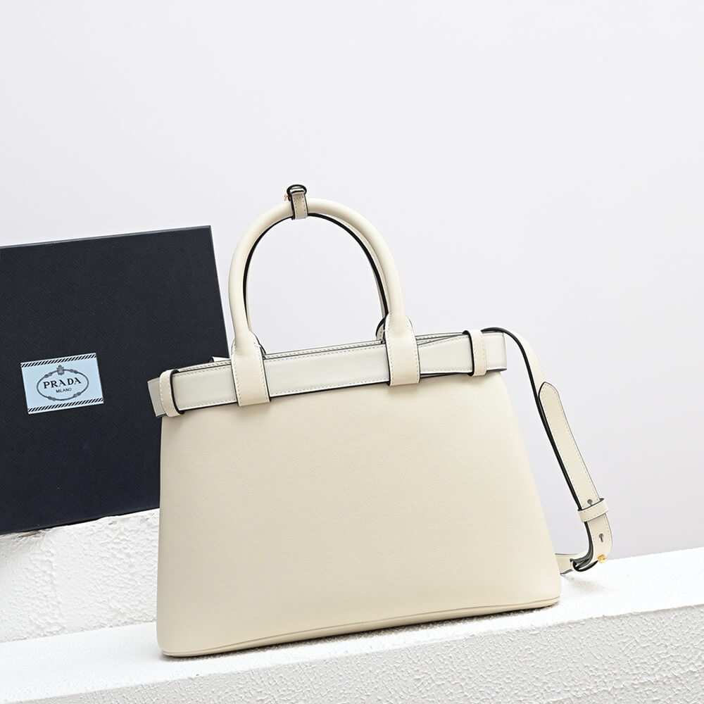 Prada Buckle small leather handbag with belt(high-end grade)