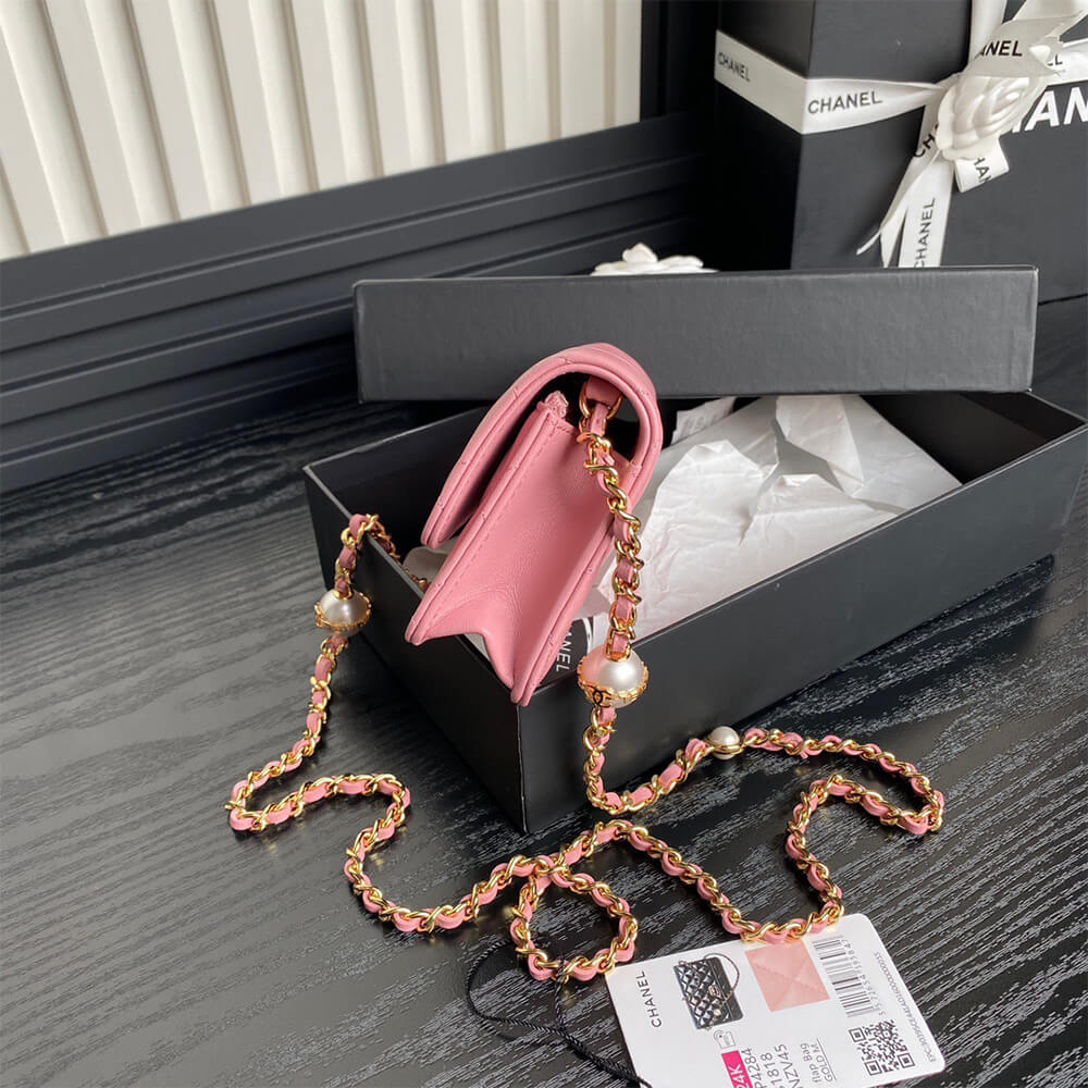 CHANEL Flap Phone Holder with Chain(HIGH-END GRADE)