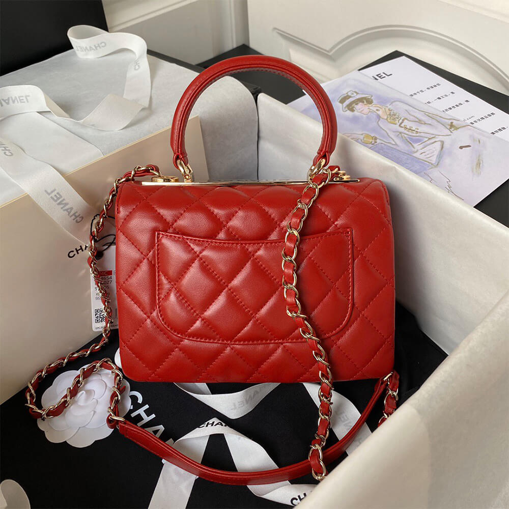 CHANEL Mini Flap Bag with Top Handle(HIGH-END GRADE)