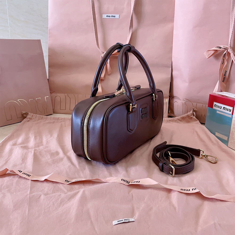 MIUMIU Large Arcadie Leather Bag(HIGH-END GRADE)