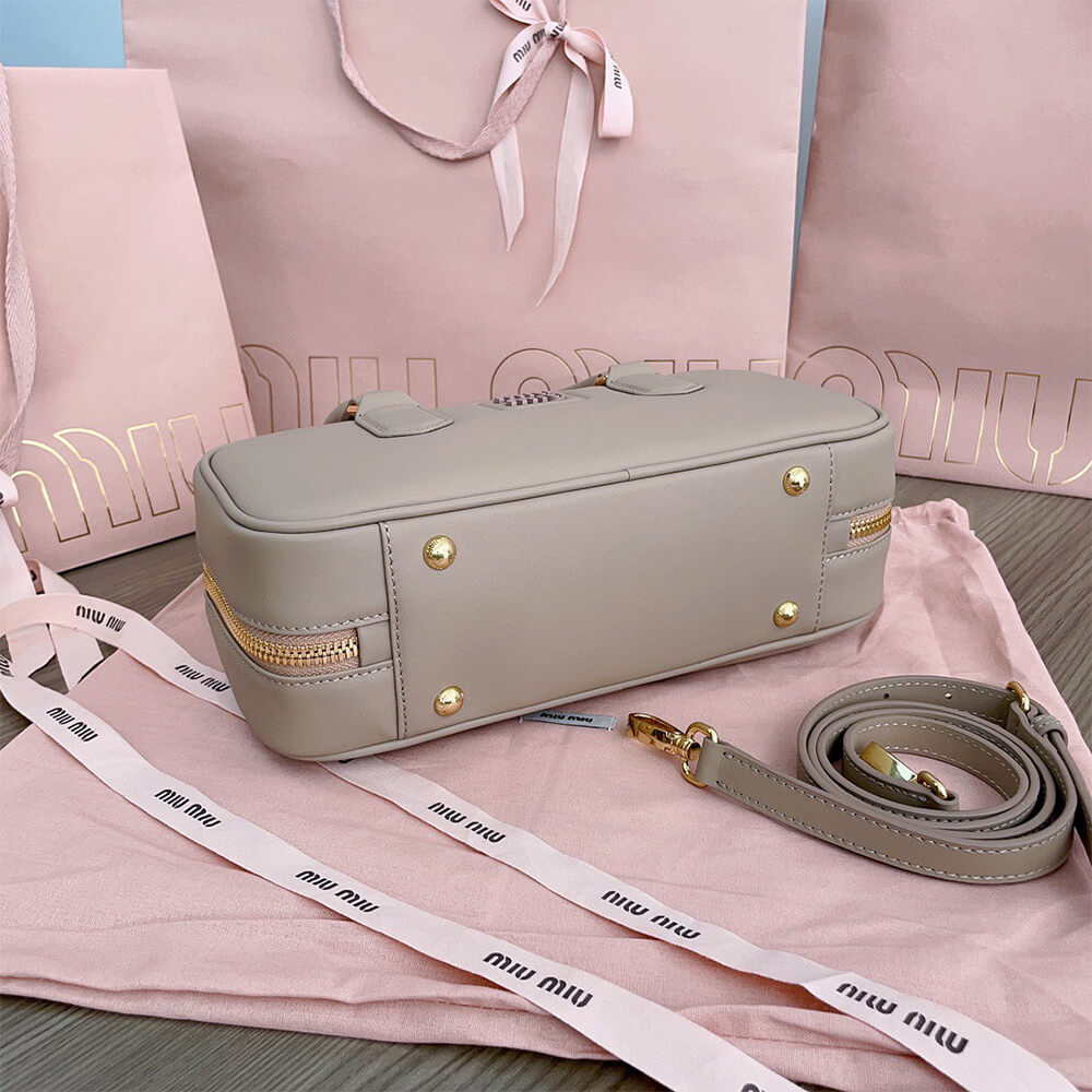 MIUMIU Large Arcadie Leather Bag(HIGH-END GRADE)