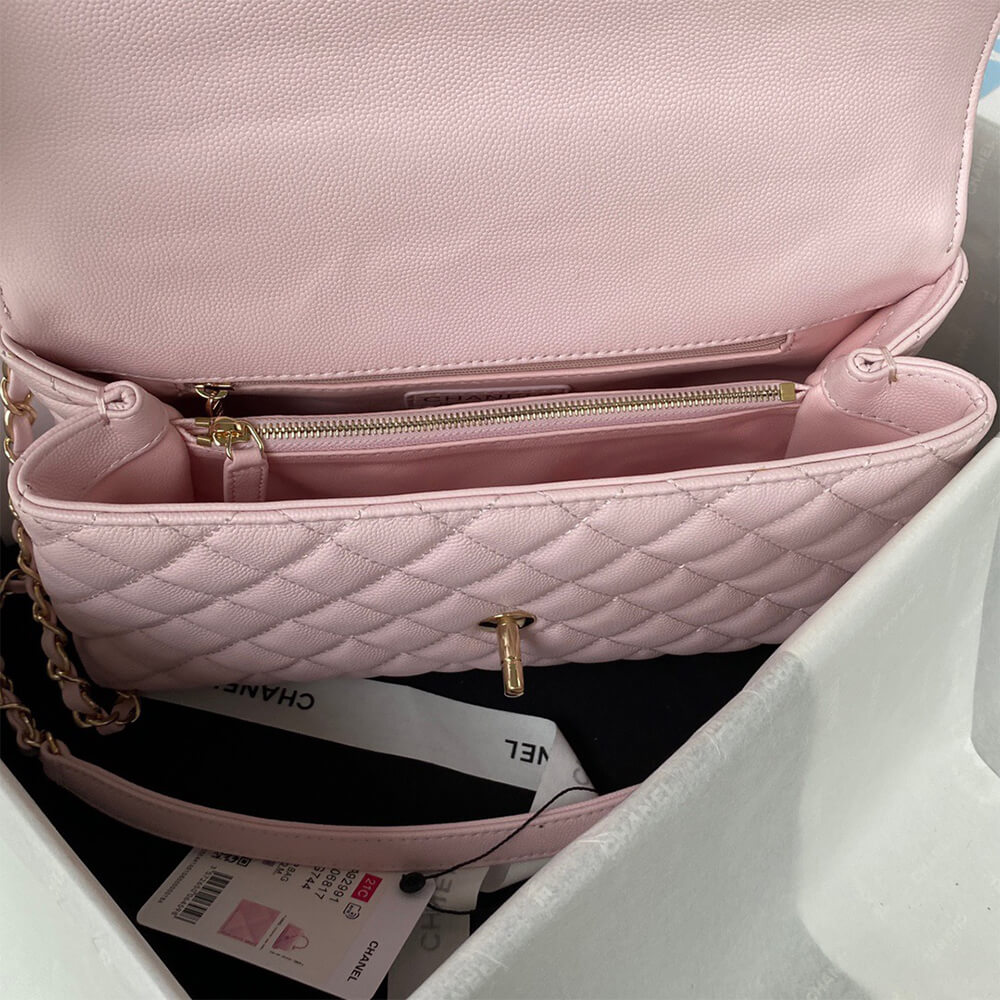 CHANEL Large Flap Bag With Top Handle(high-end grade)