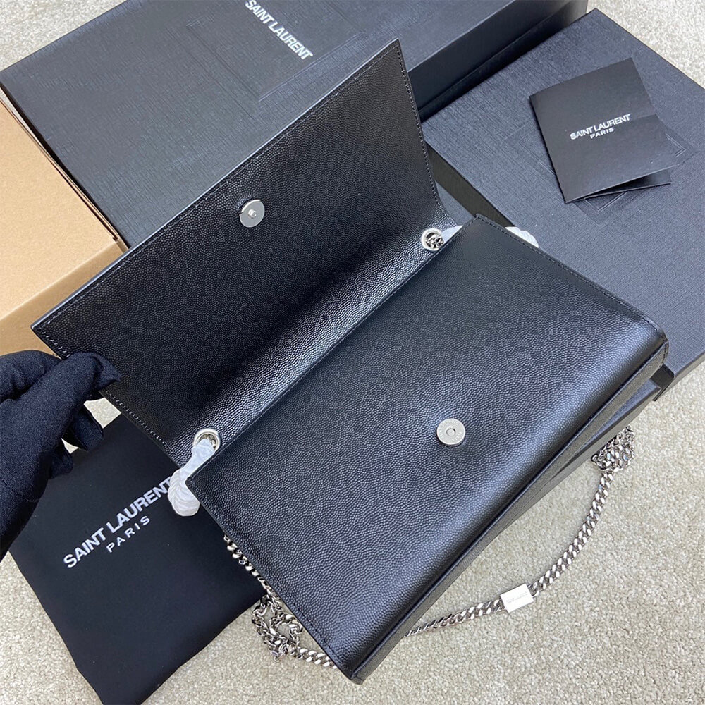 YSL kate medium in grain de poudre embossed leather