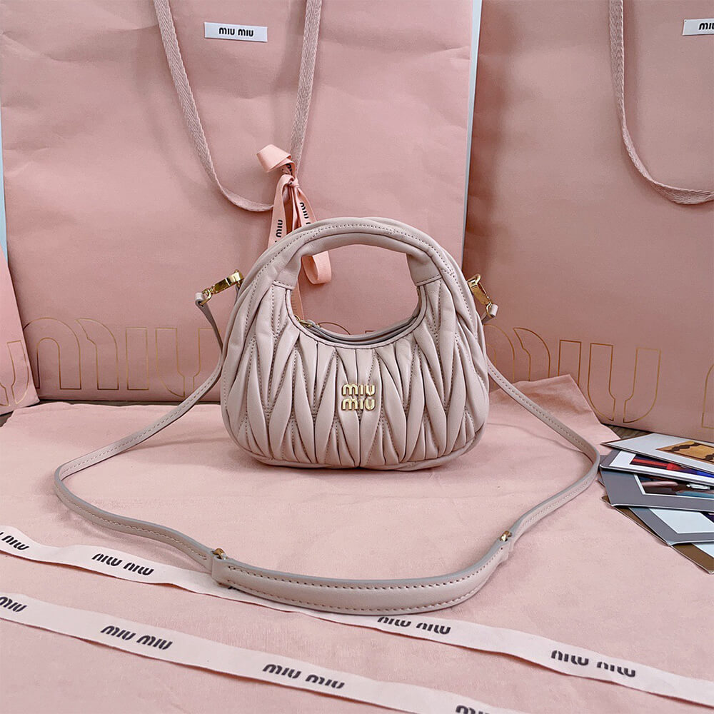 Mini Wander matelasse nappa leather hobo bag(high-end grade)