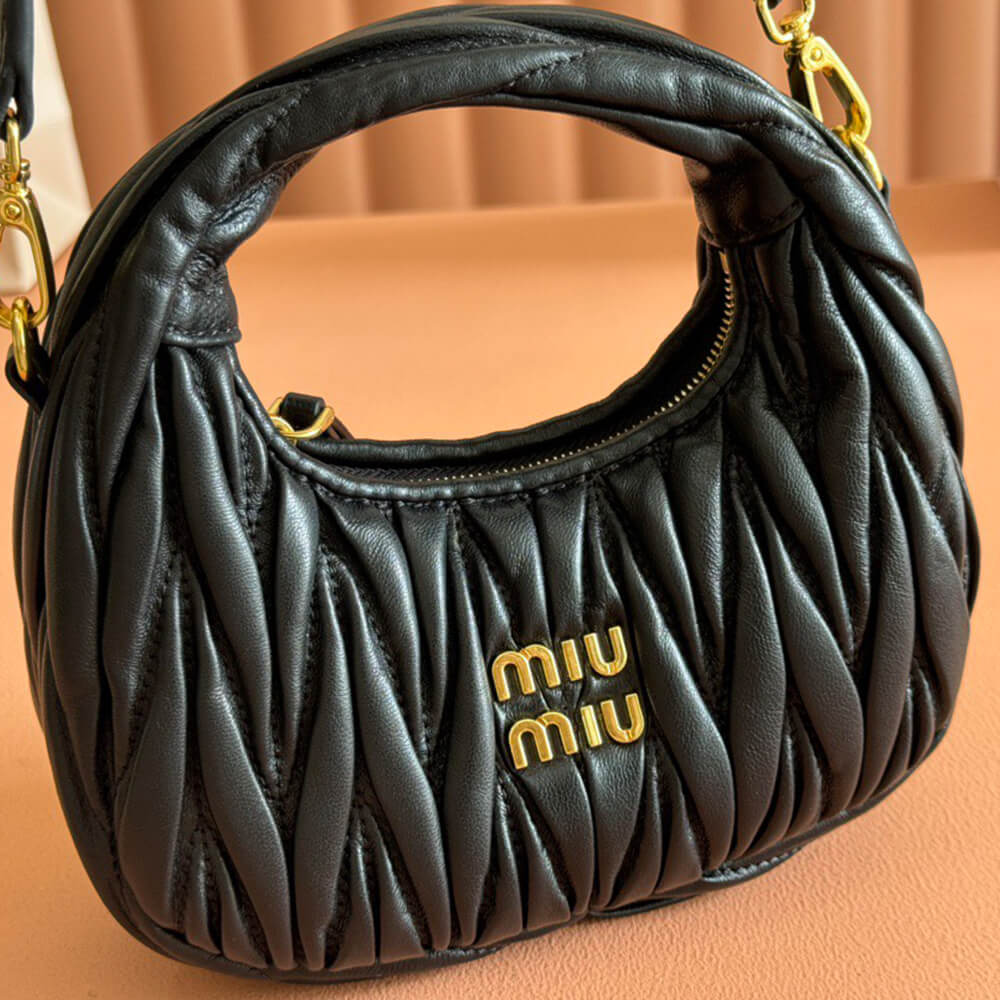 Wander matelassé nappa leather hobo mini-bag(high-end grade)